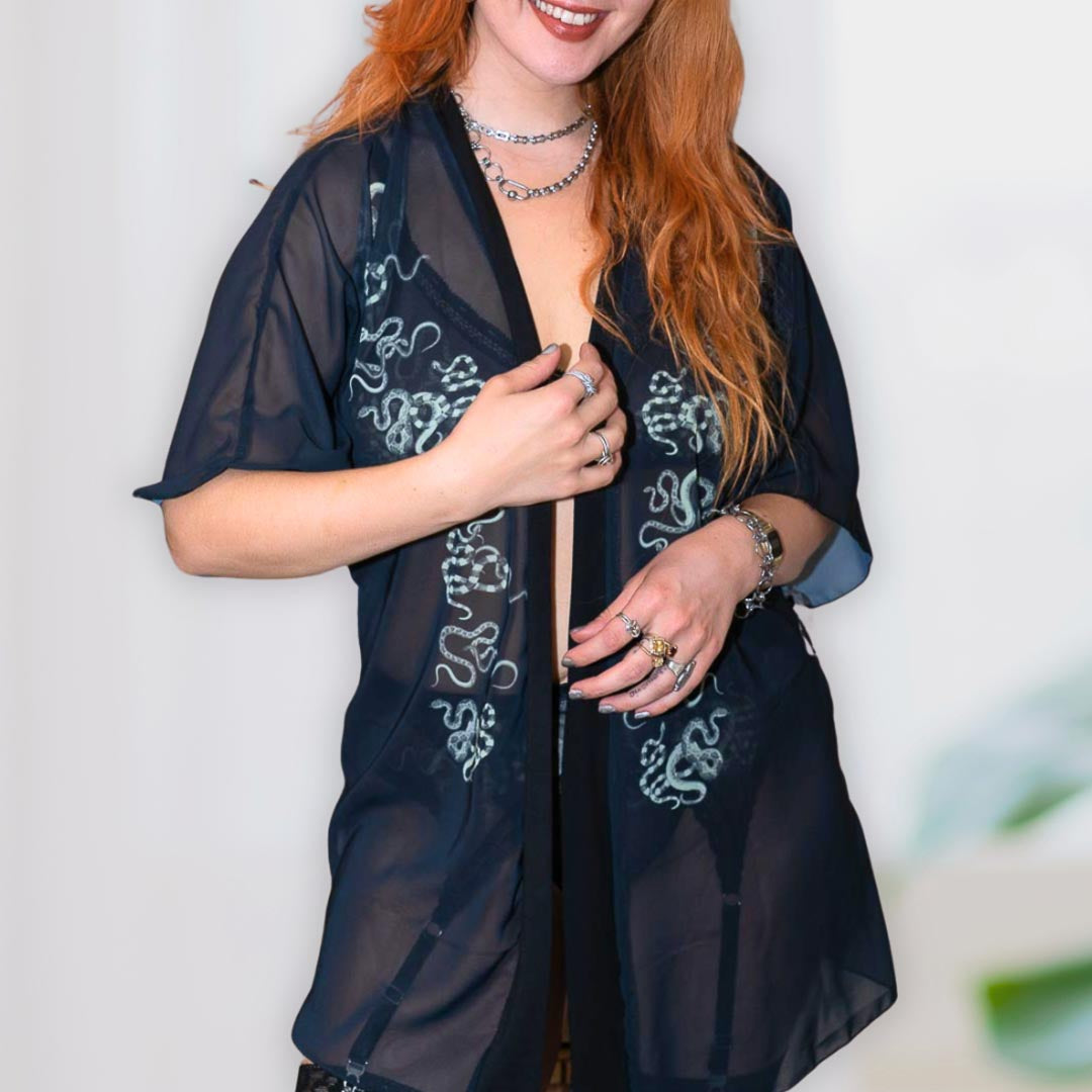 Obsidian Jade Snakes Robe - Uye Surana