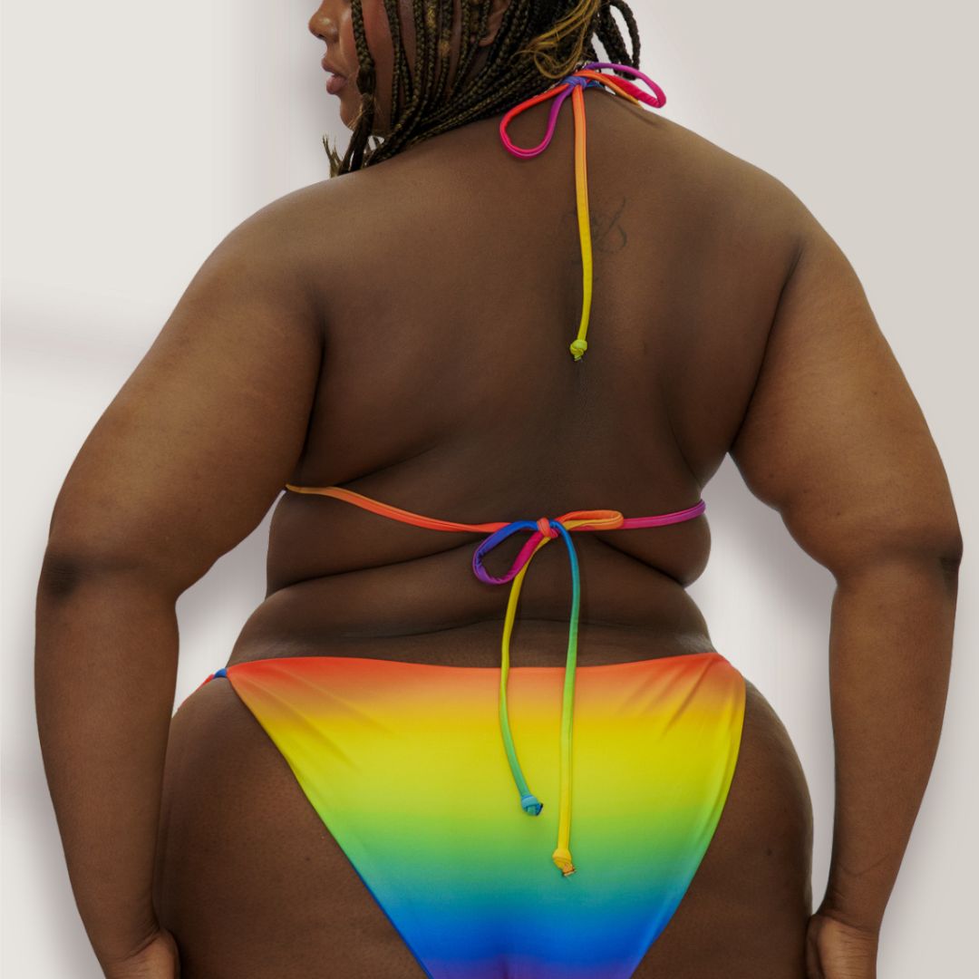 Rainbow Bright String Bikini Top - Uye Surana