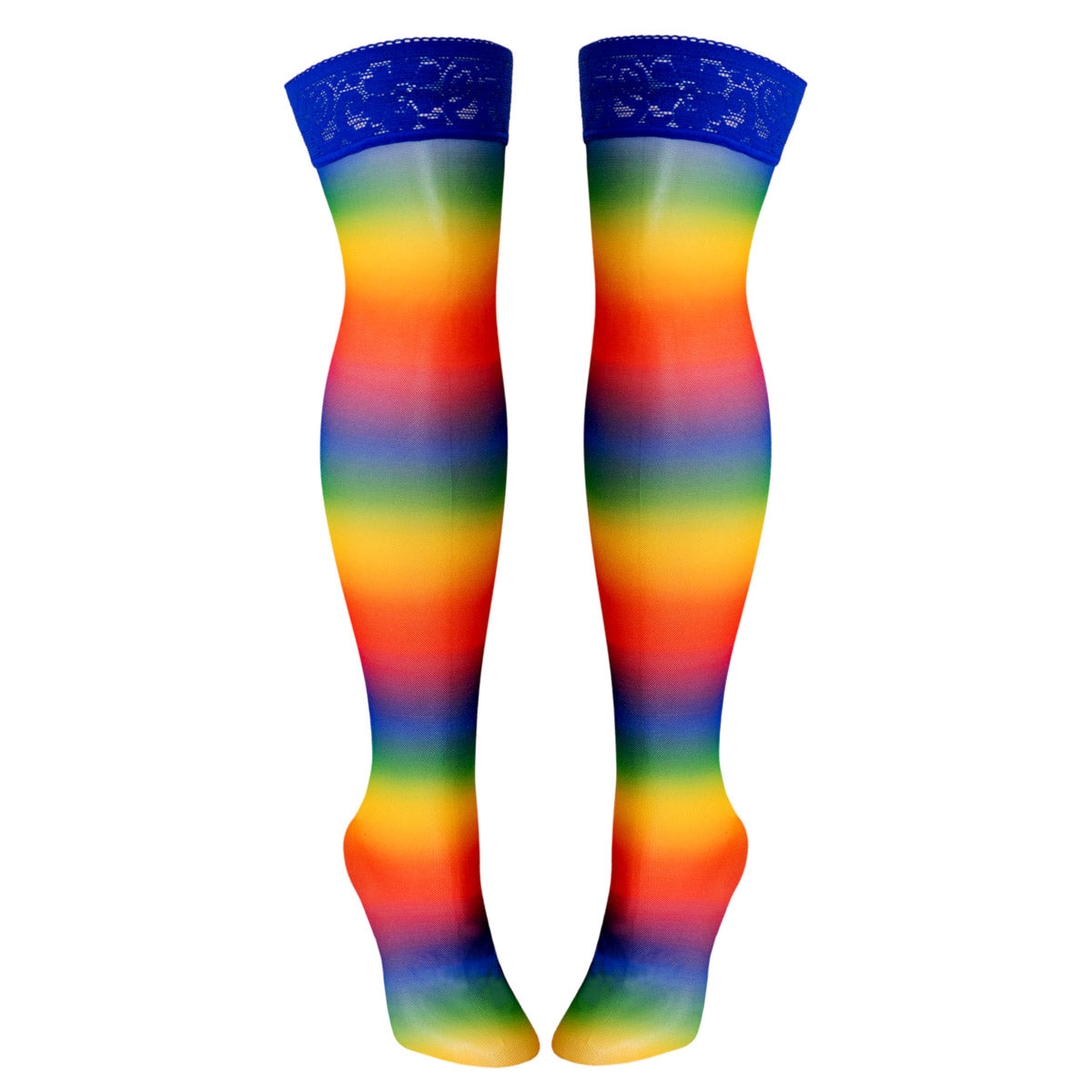 Rainbow Ombre Printed Stay Up Stockings - Uye Surana