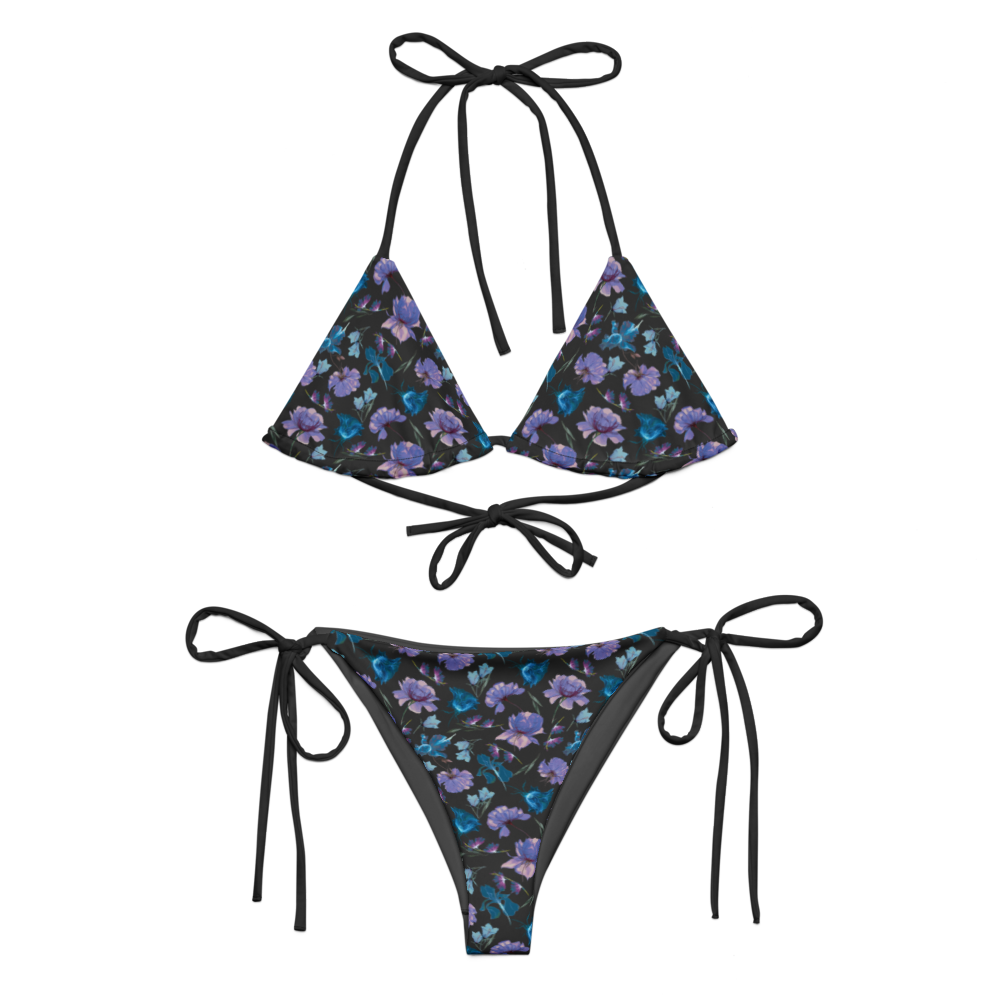 Electric Blooms String Bikini Set - Uye Surana
