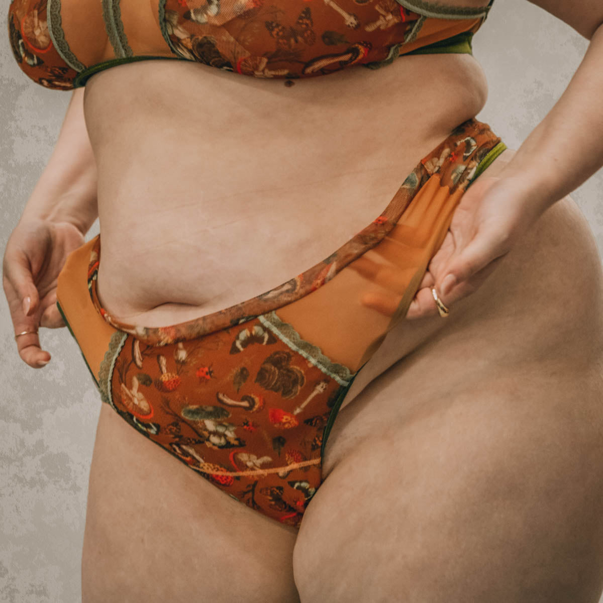 Mushroom Fairy Printed Thong - Uye Surana