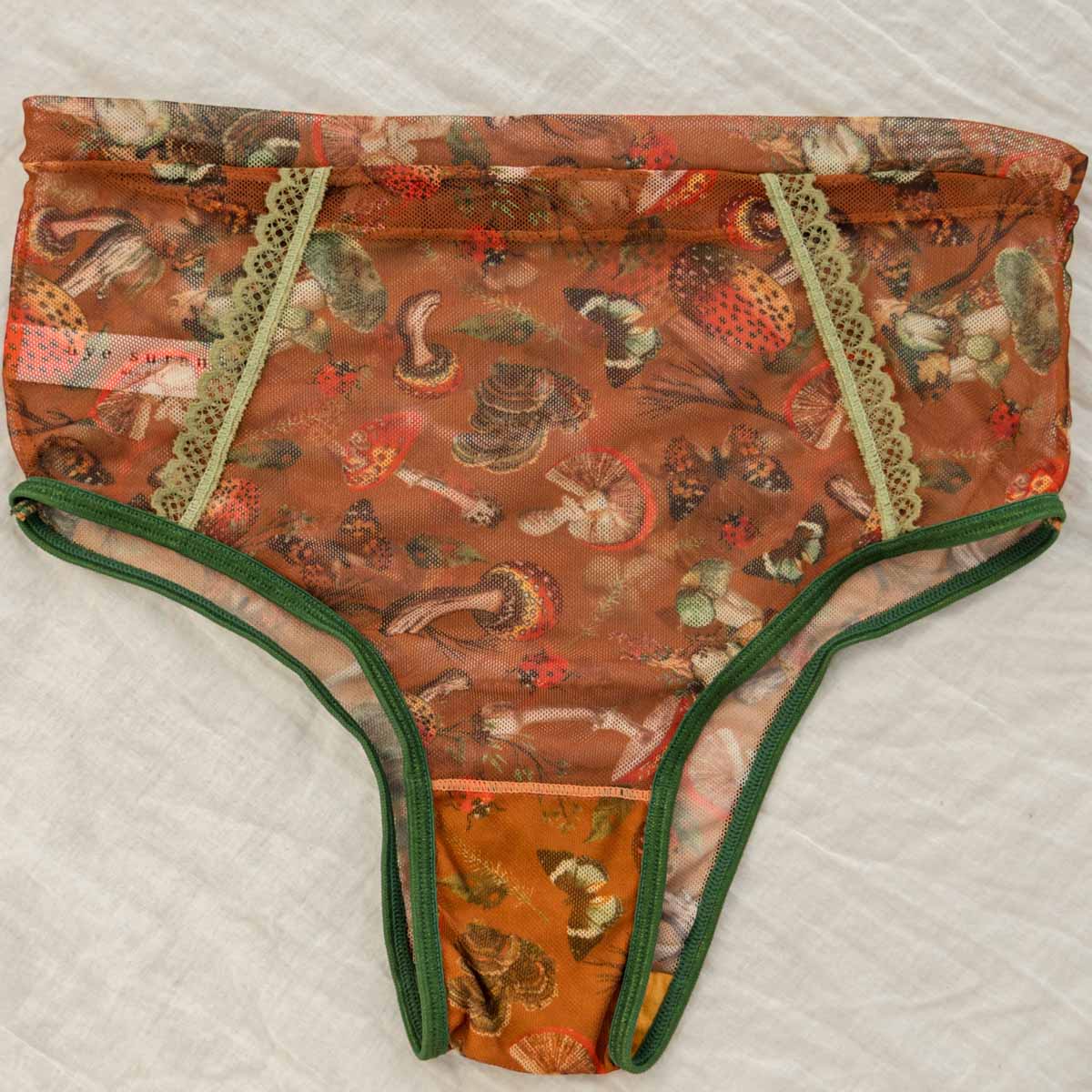 Mushroom Fairy Printed High Waist Undies - Uye Surana