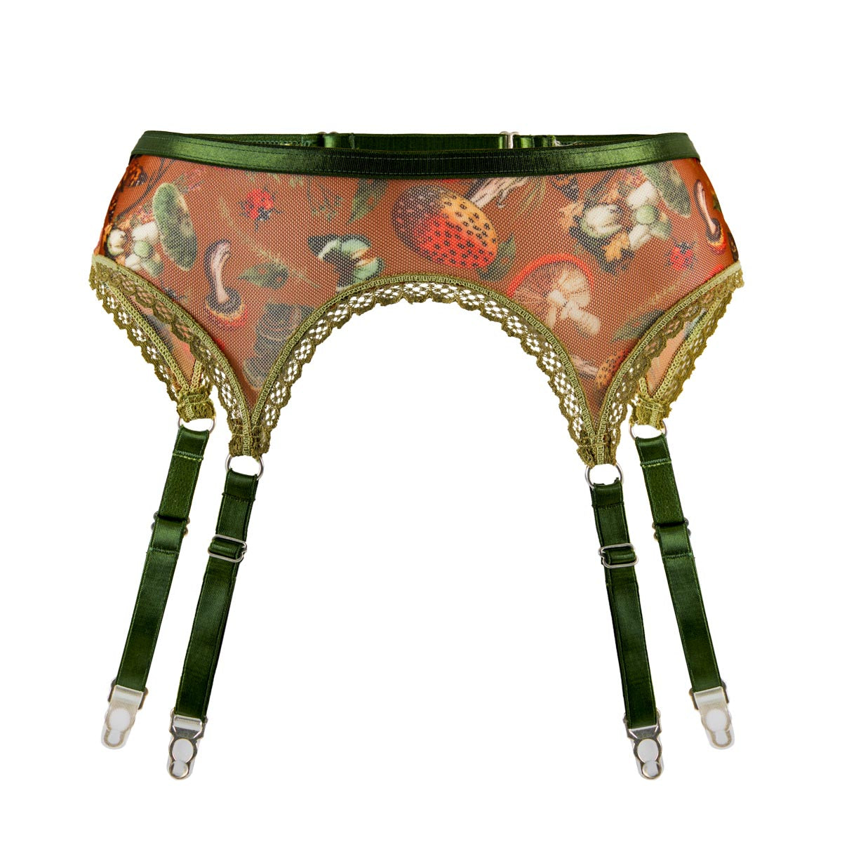 Mushroom Fairy Printed Adjustable Garter Belt - Uye Surana