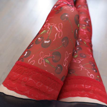 Cherry Rush Stay Up Stockings