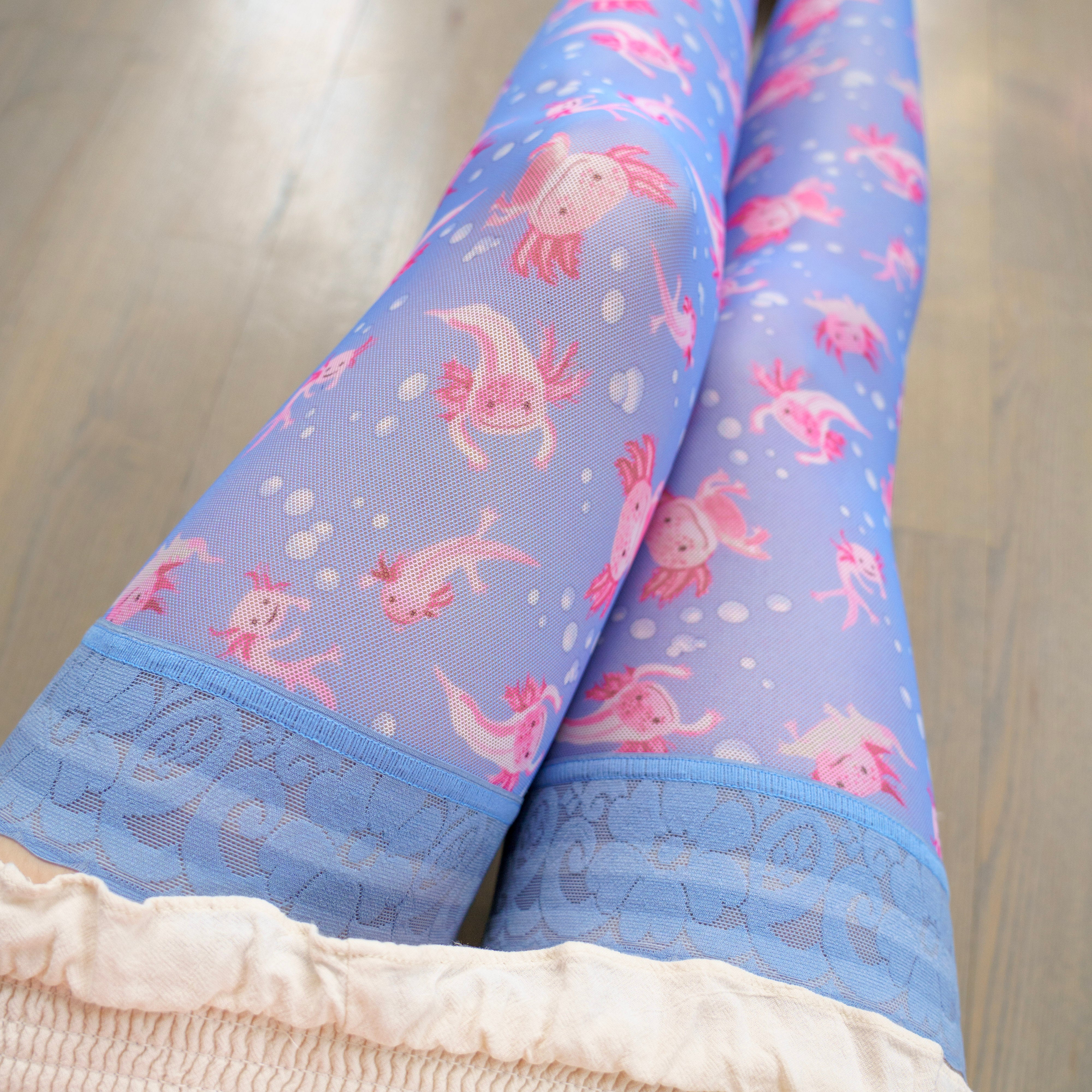 Axolotl Stay Up Stockings