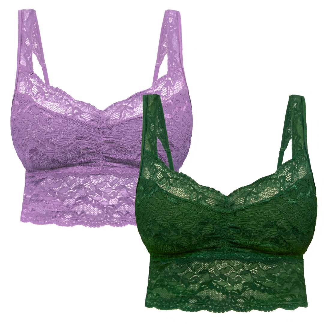 Out From Under Lacey Racerback Green Bralette