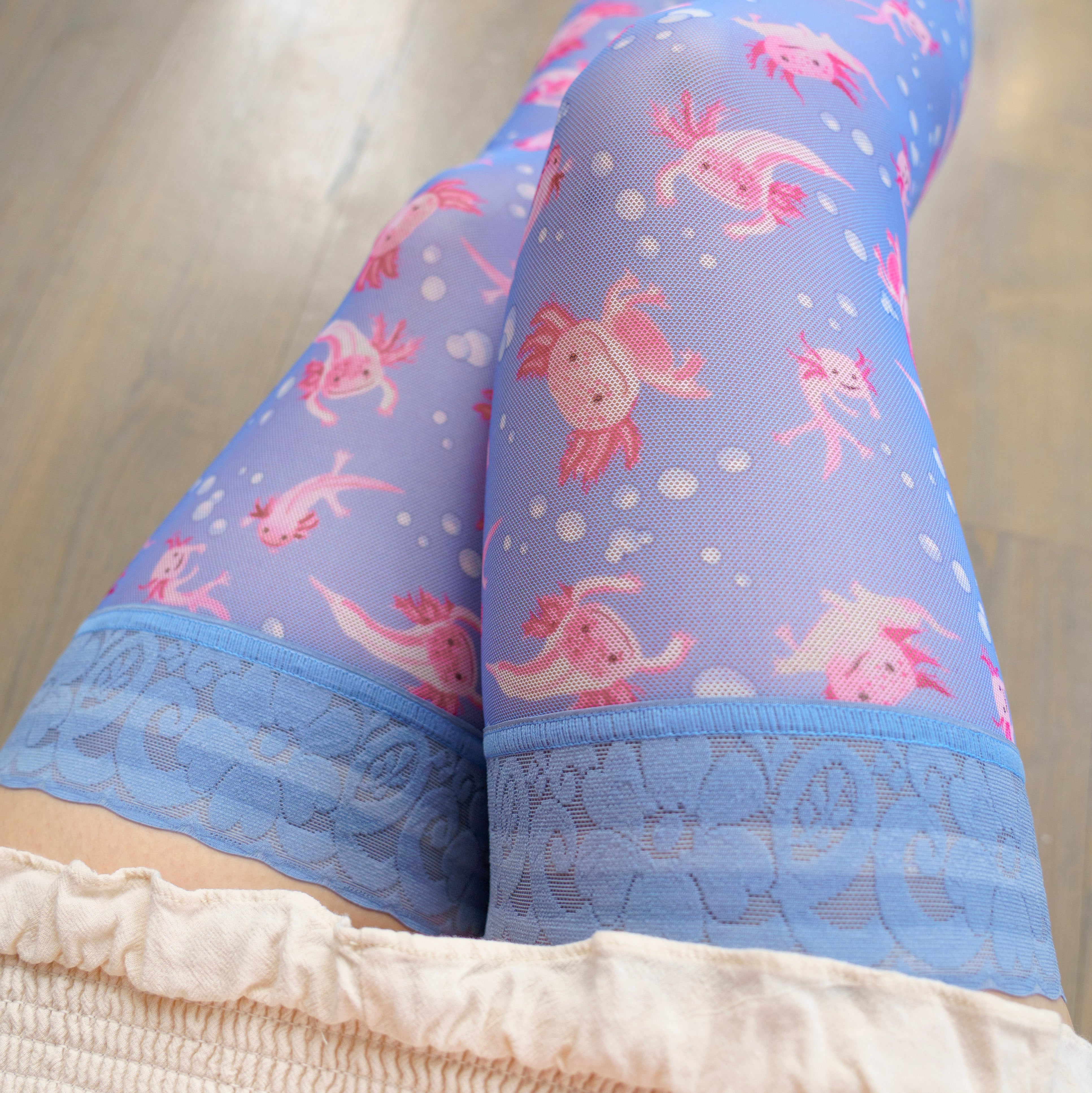Axolotl Stay Up Stockings