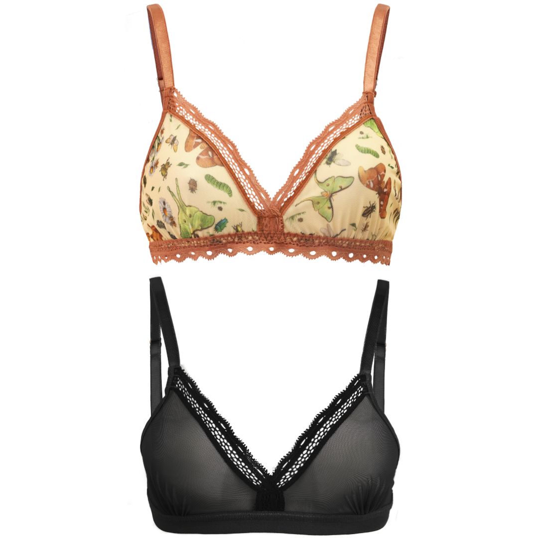Bugs & Black Bralette 2-Pack