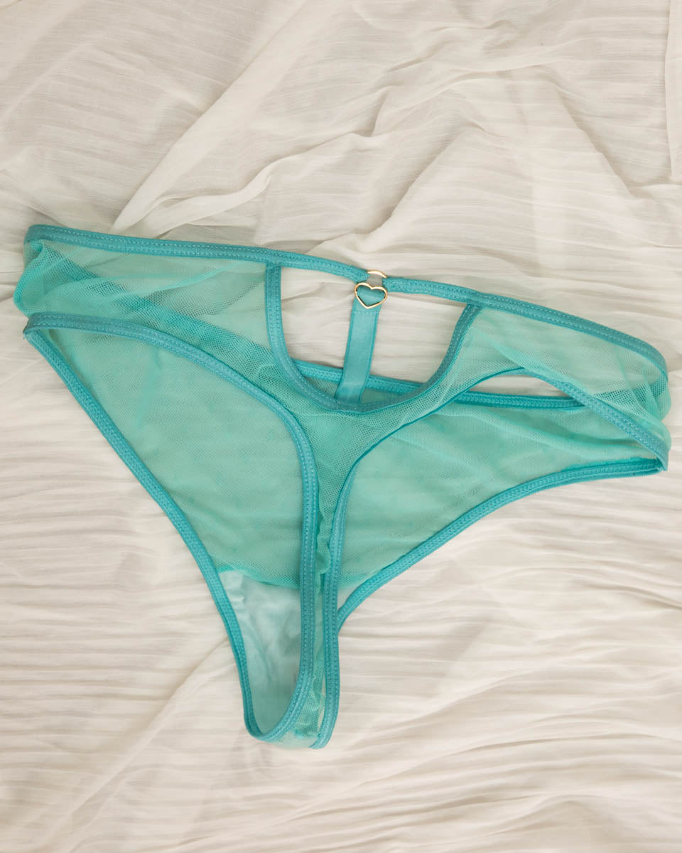 Seafoam Hearts of Venus Thong 4X5X