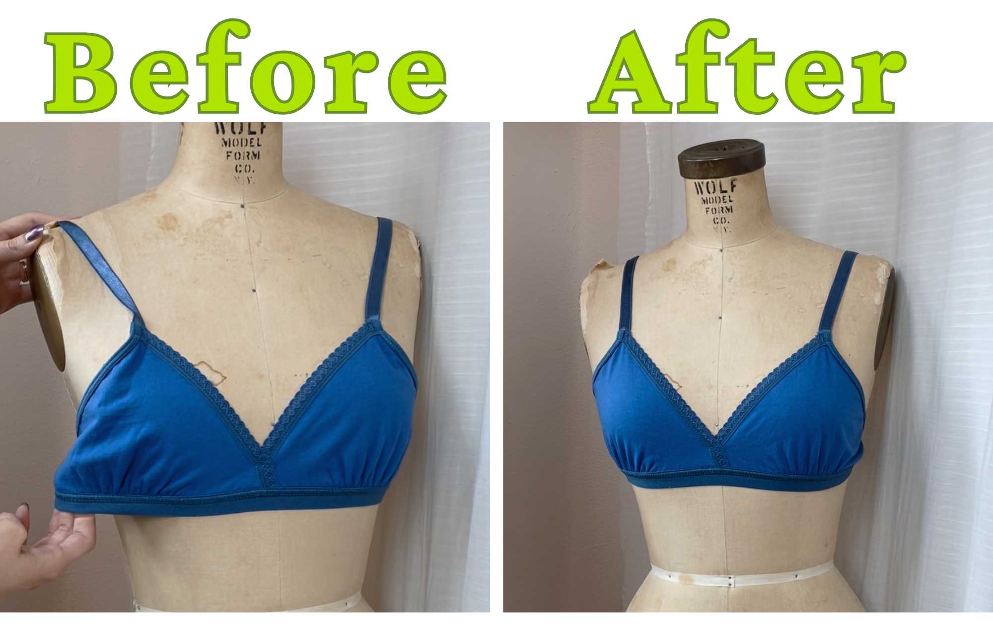 Ultramarine Cloudsoft Cotton Lined Everyday Adjustable Bralette - Uye Surana