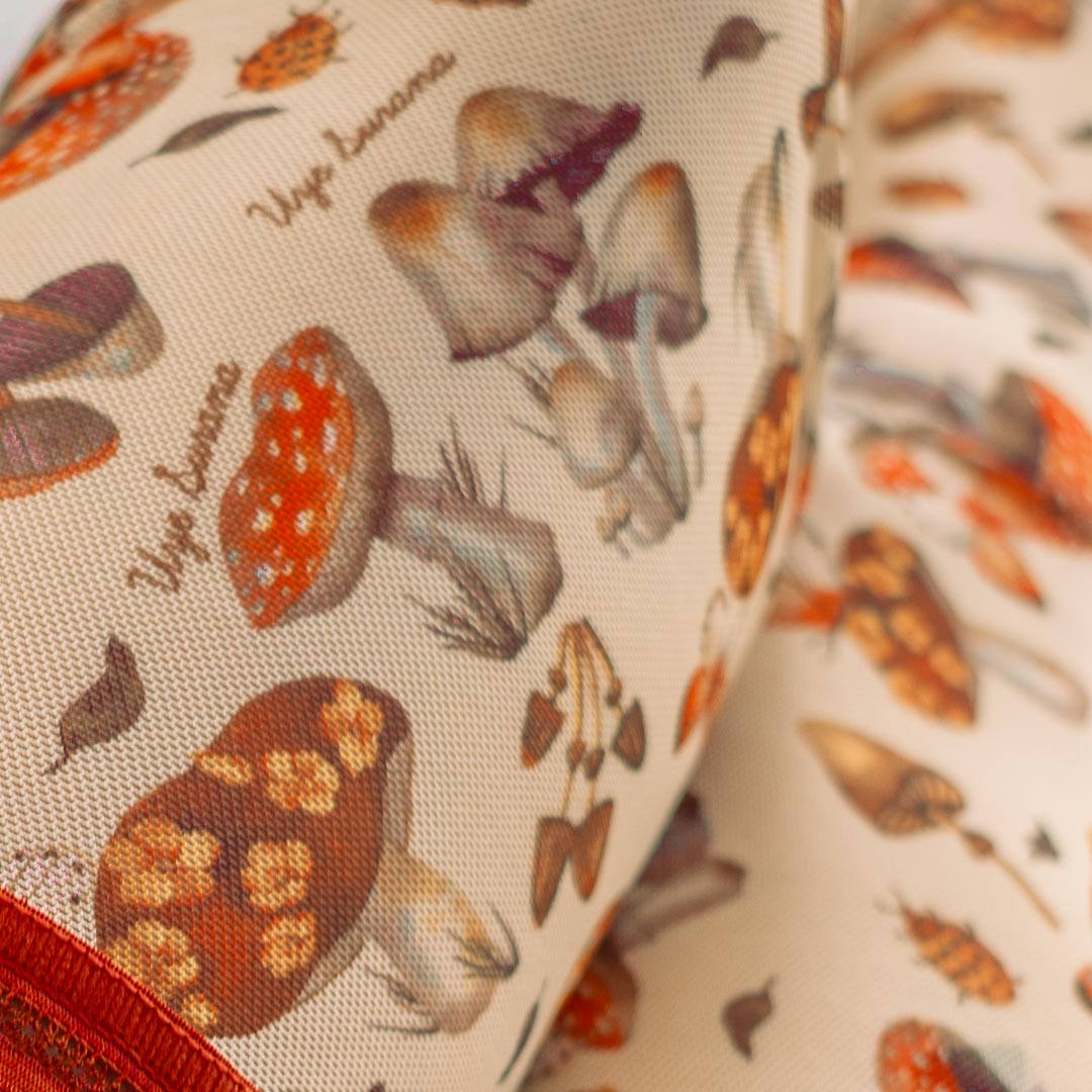 Magical Mushrooms All-Over Printed Hold Up Stockings 3X/4X Narrow Ankles