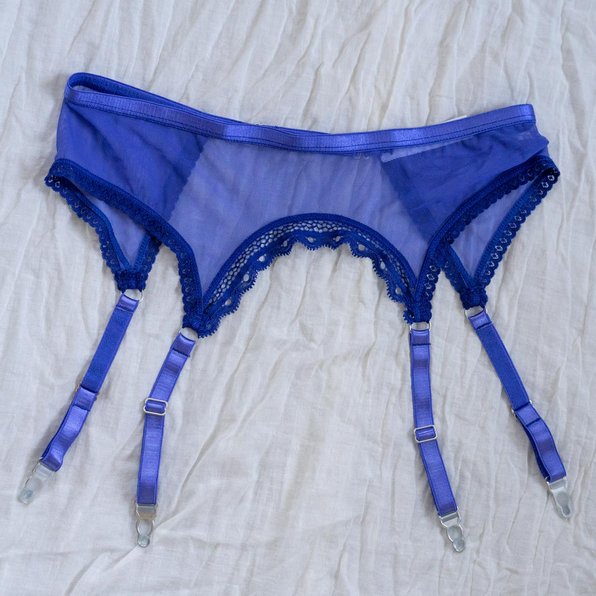 Ultramarine Mesh Adjustable Garter Belt