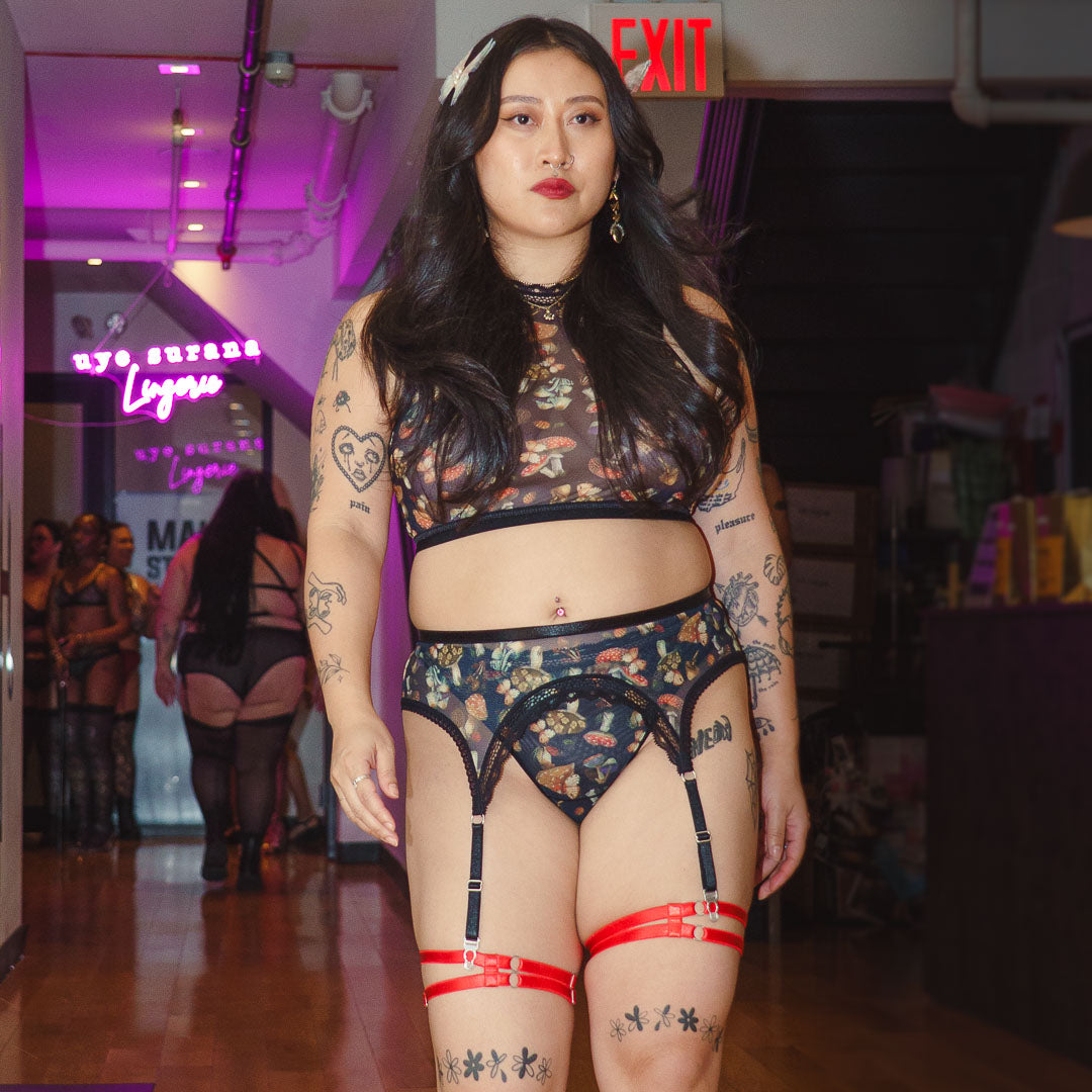 Mystical Mushrooms Adjustable Garter Belt - Final restock