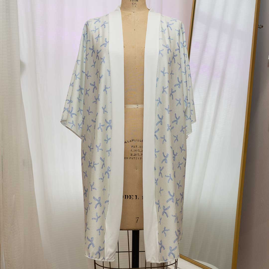 Blue Coquette Bows Kimono S/M - One-of-a-kind