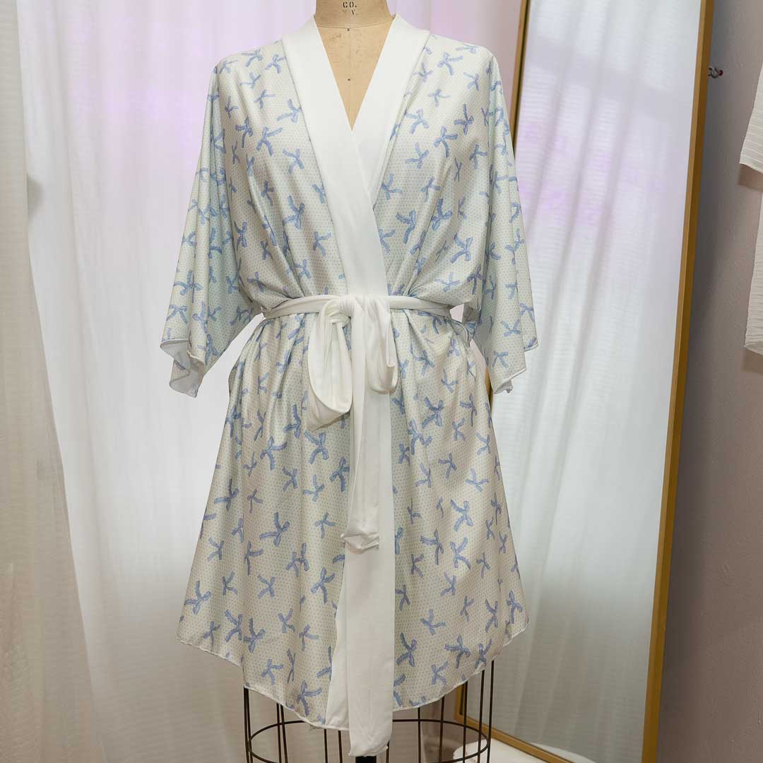 Blue Coquette Bows Kimono S/M - One-of-a-kind