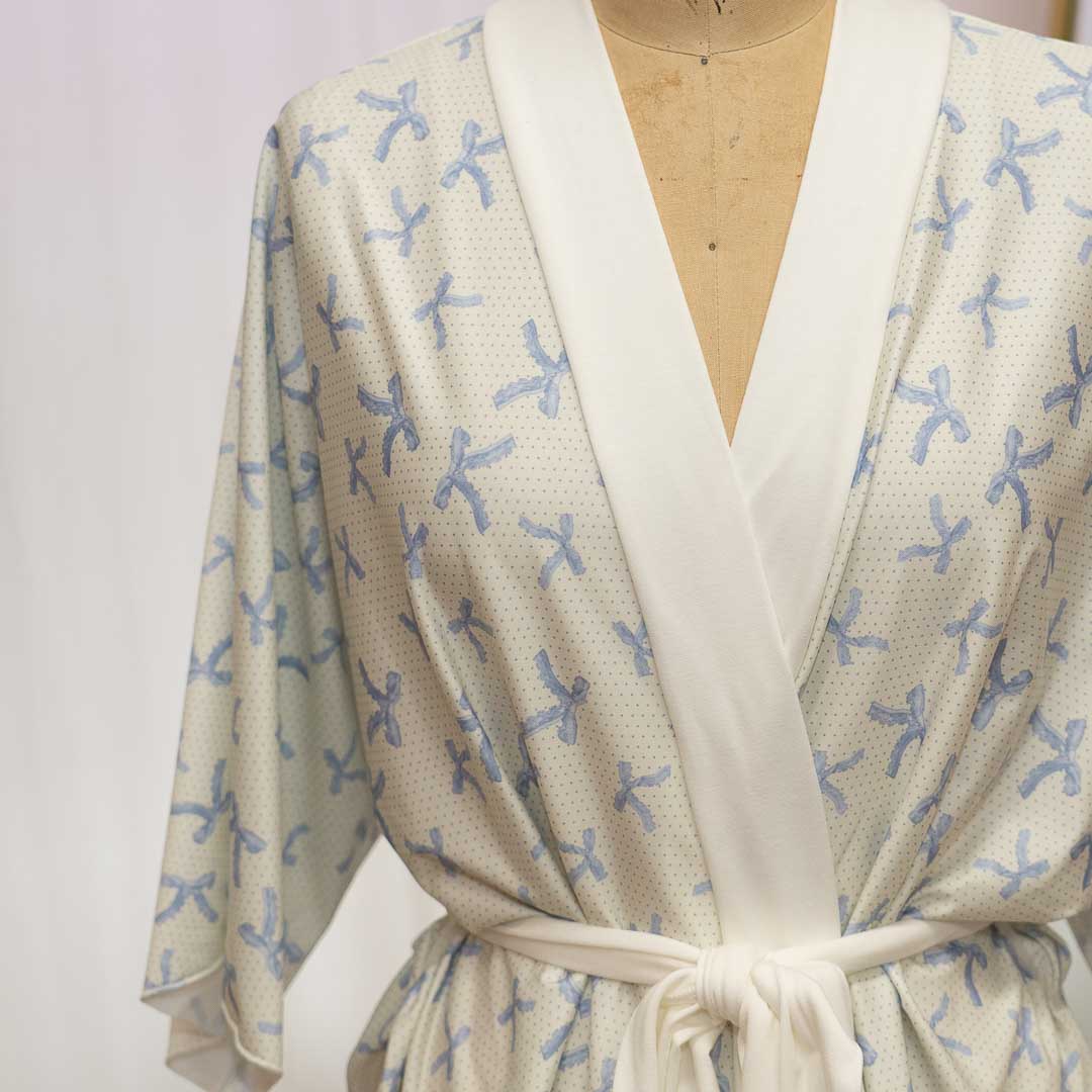 Blue Coquette Bows Kimono S/M - One-of-a-kind