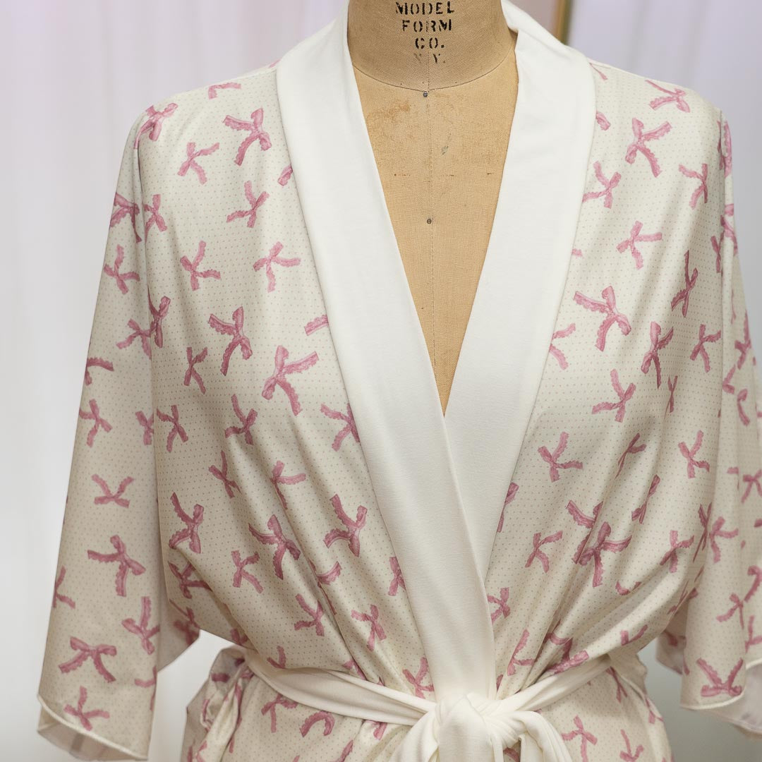 Pink Coquette Bows Kimono S/M - One-of-a-kind