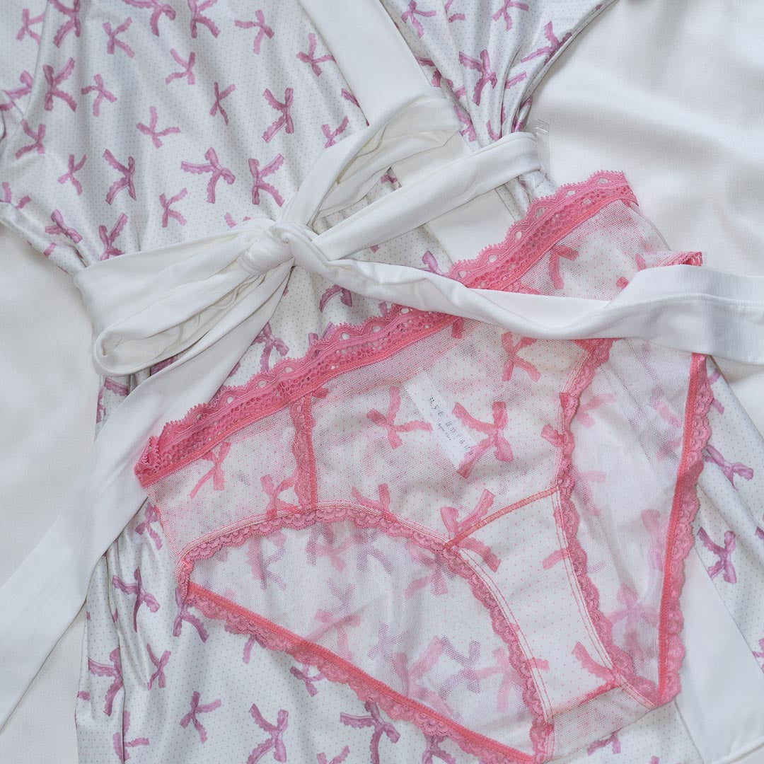 Pink Coquette Bows Kimono S/M - One-of-a-kind