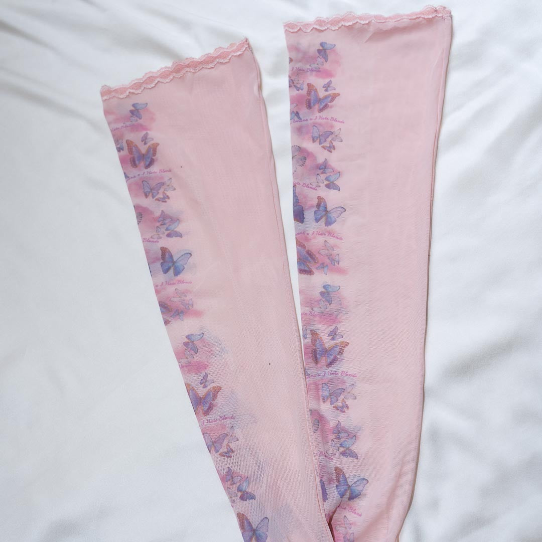 Butterfly Dreams Hold Up Stockings XS/S*Runs Larger *Sample Quality