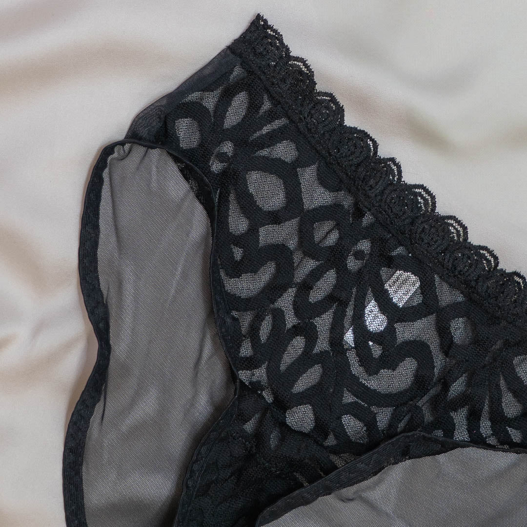 Erica Black Lace High-Waist Small - Handmade in NYC