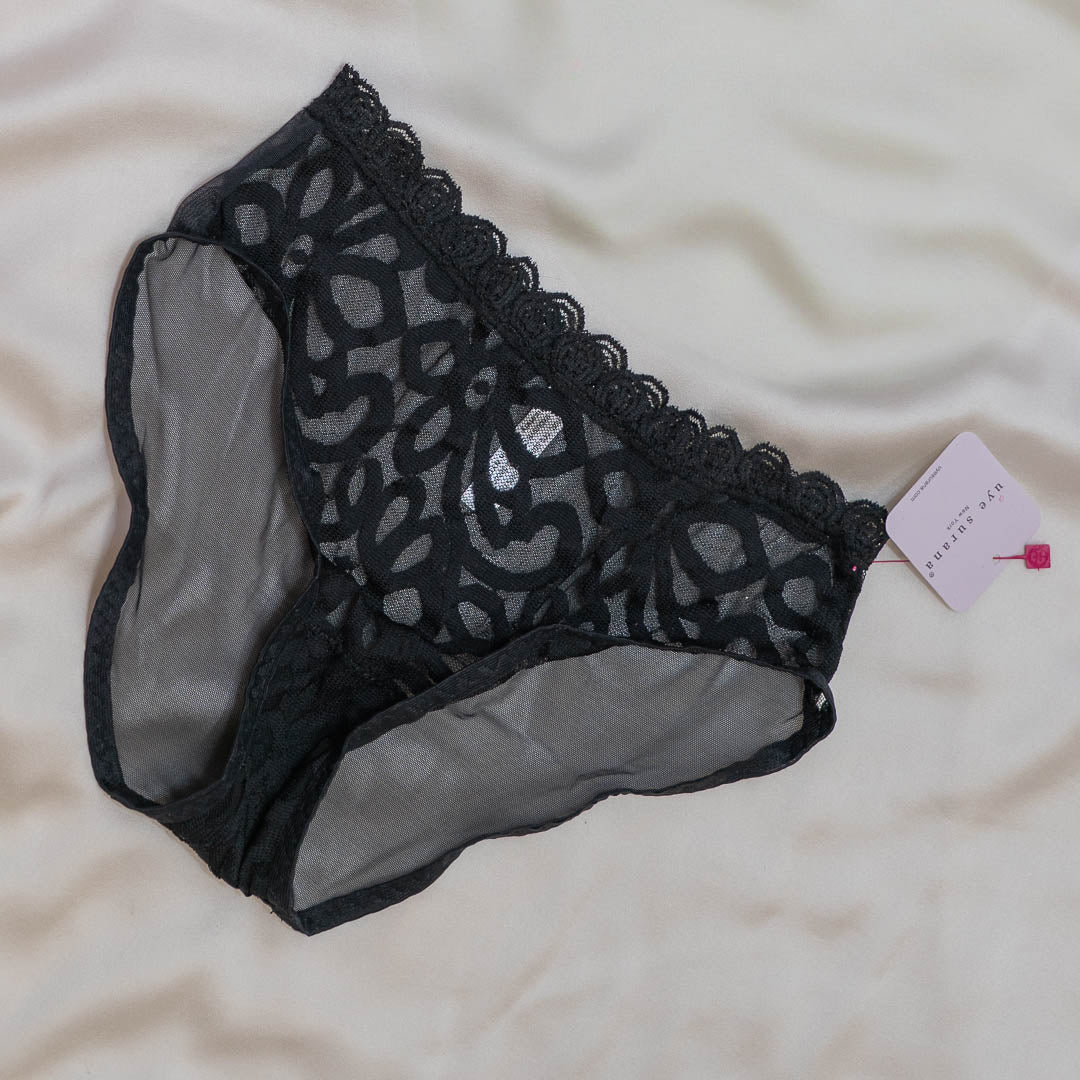 Erica Black Lace High-Waist Small - Handmade in NYC