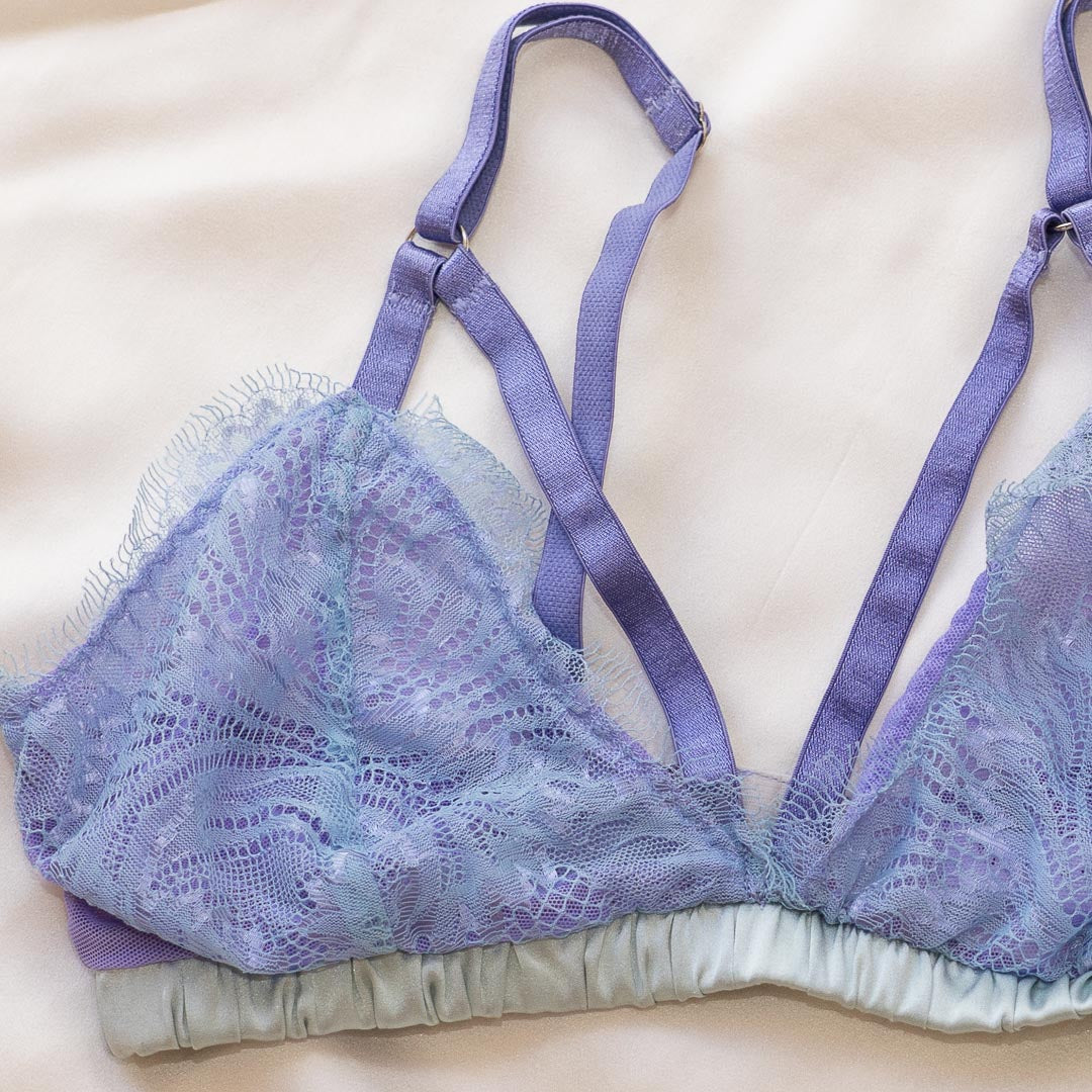 Traci Fluorite Strappy Bralette 32D/32DD - Handmade in NYC