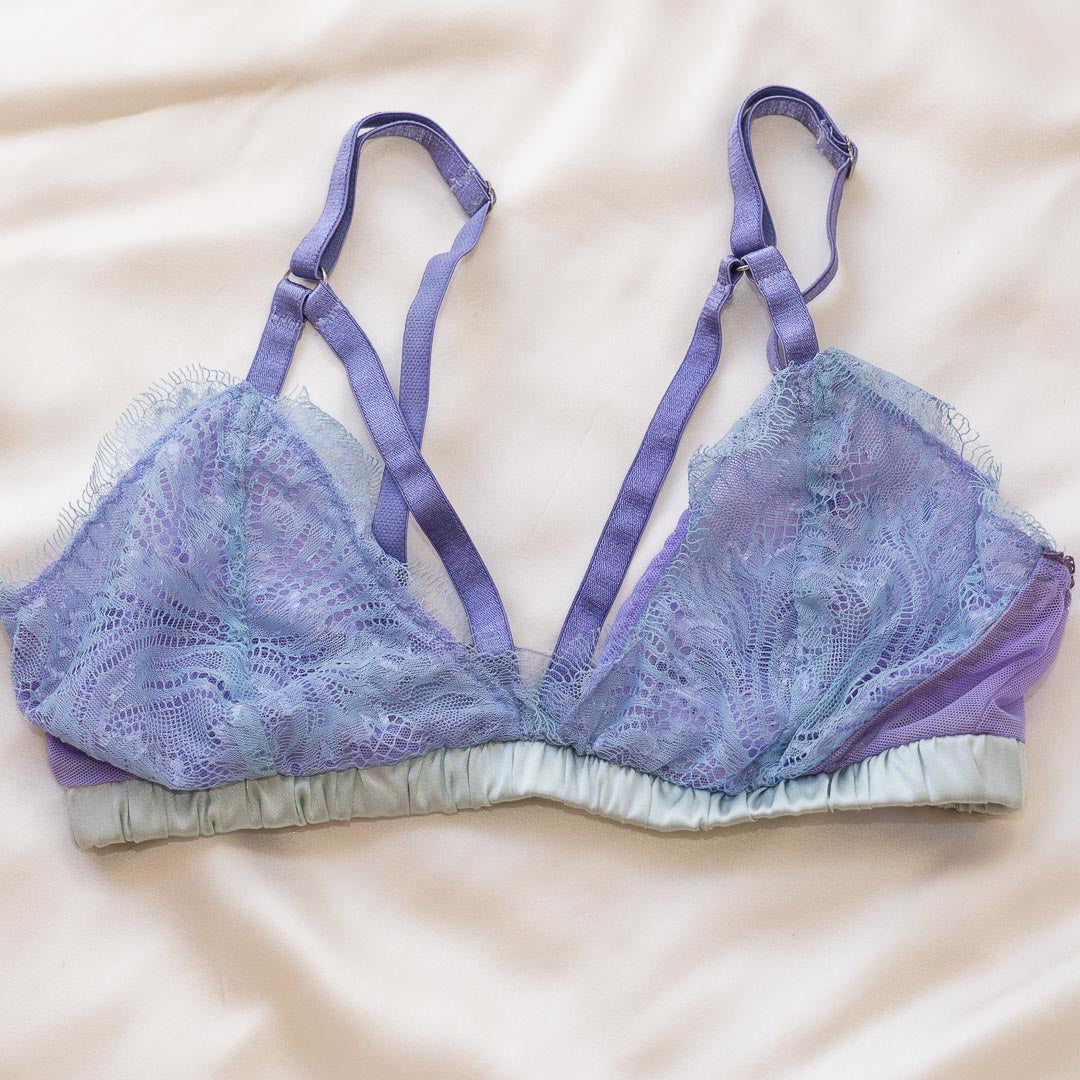 Traci Fluorite Strappy Bralette 32D/32DD - Handmade in NYC