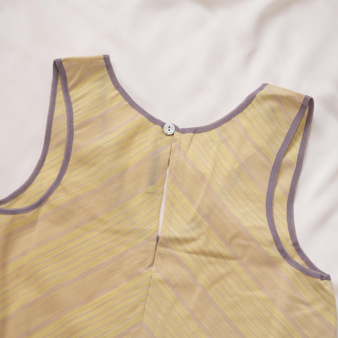 Striped A-Line Tank in Honey Butter 'n Lavender