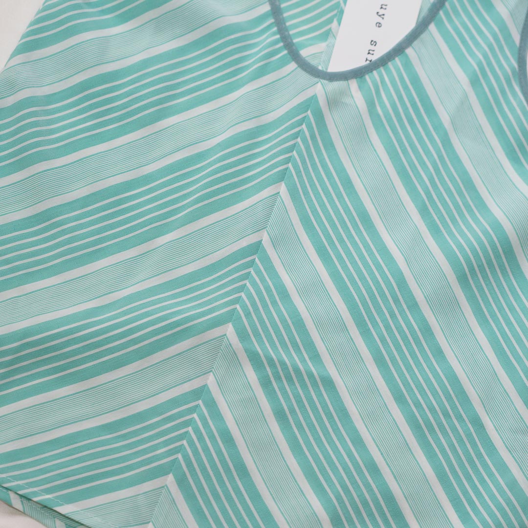 Striped A-Line Tank in Agave, Small