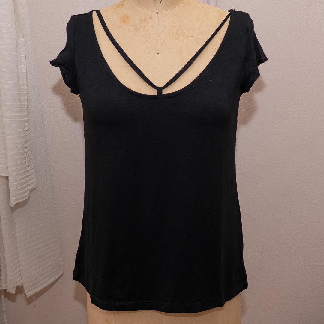 Black Strappy Tee