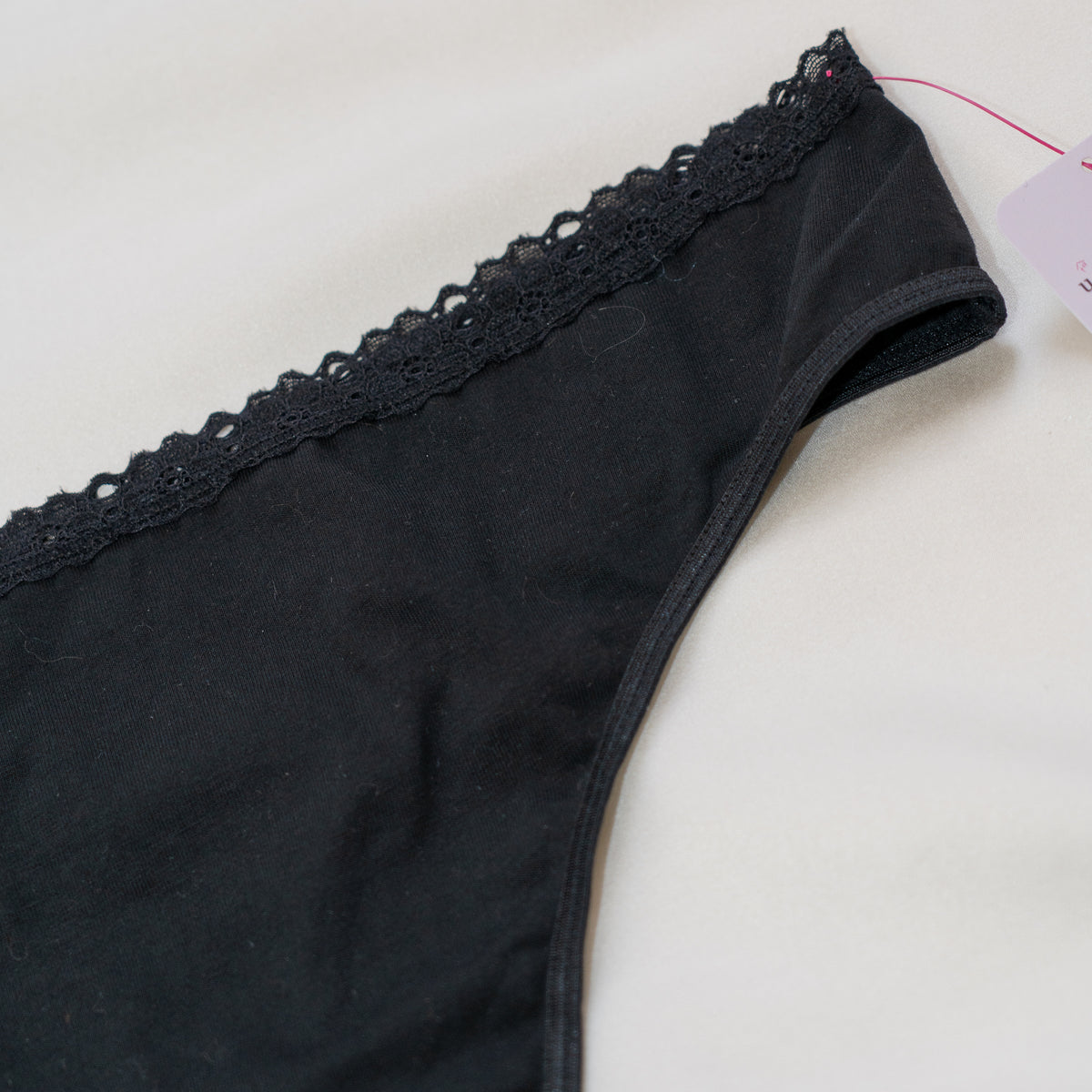 Black Cotton Everyday Thong 2X/3X