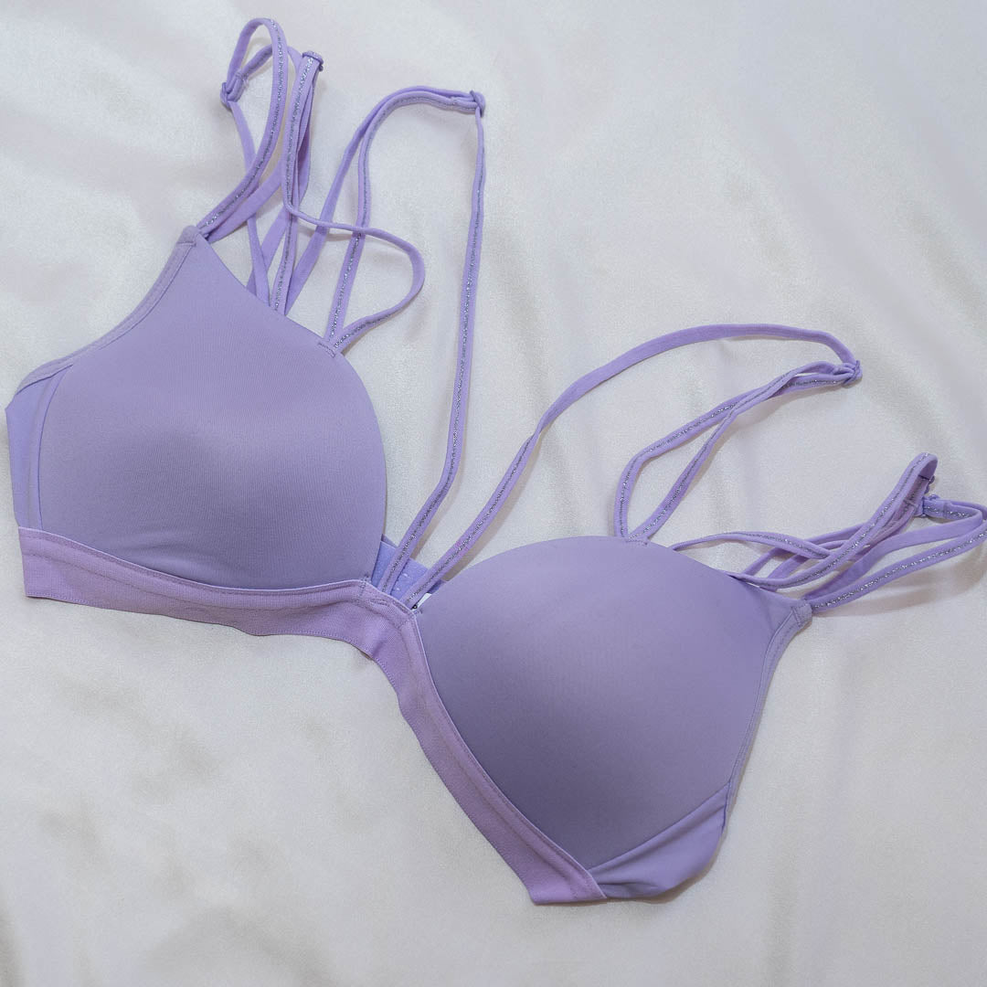 Lilac Extra-Strappy Seamless Padded Bralette, 34B