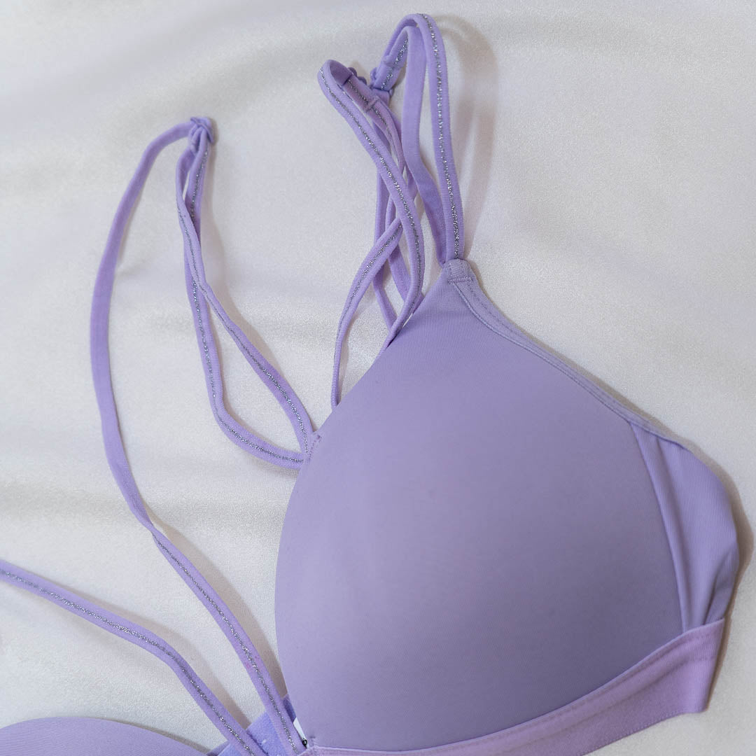 Lilac Extra-Strappy Seamless Padded Bralette, 34B