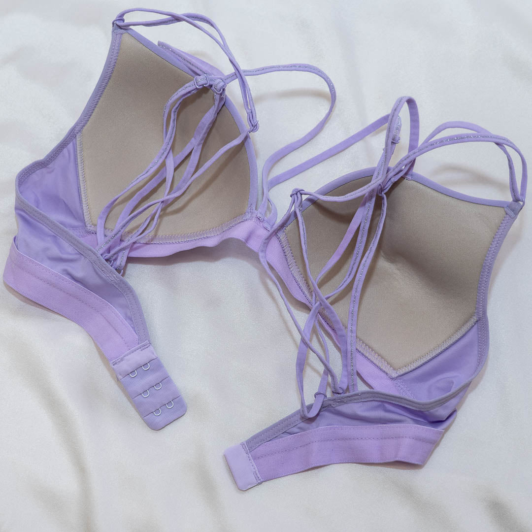Lilac Extra-Strappy Seamless Padded Bralette, 34B