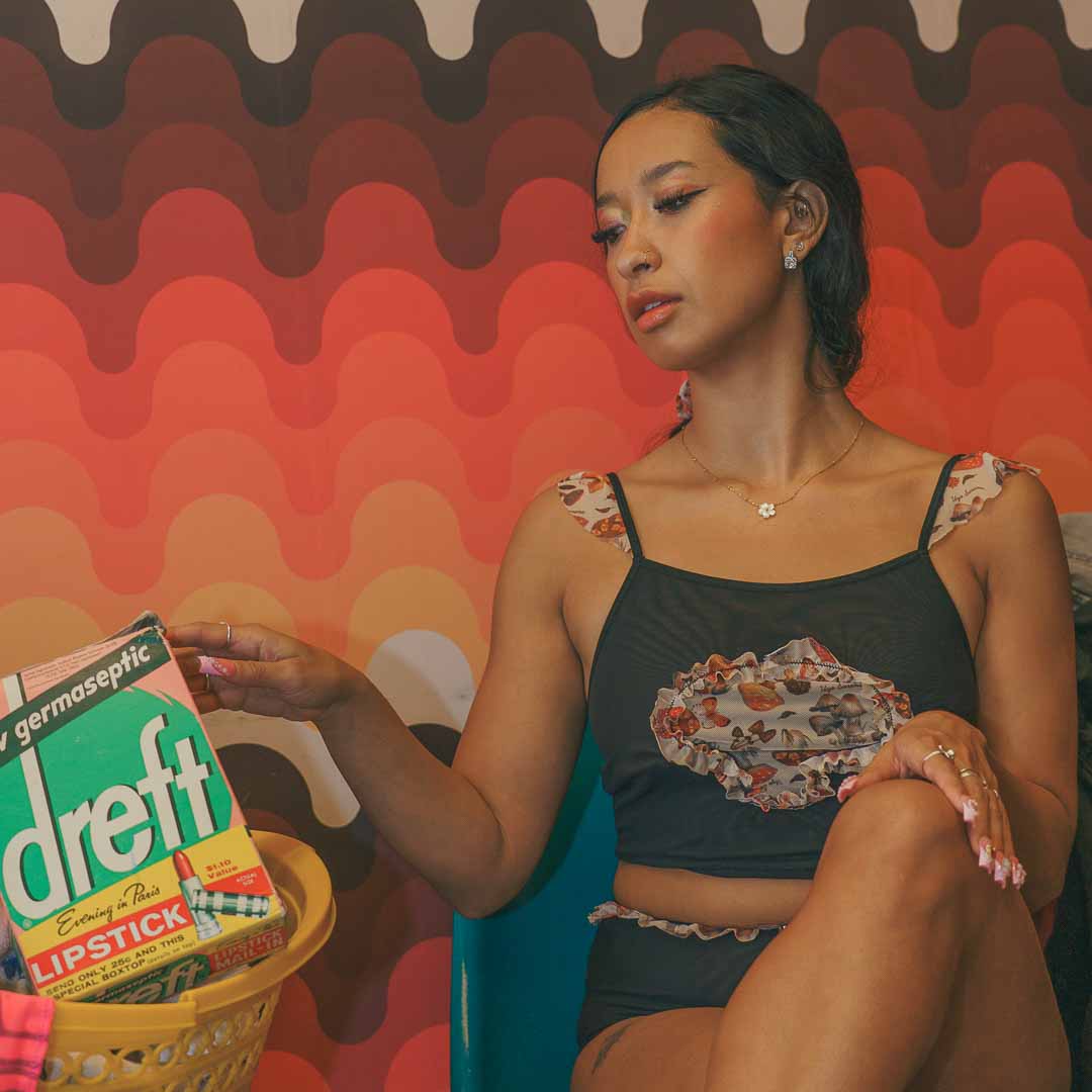 Magical Mushrooms Ruffle Crop Cami