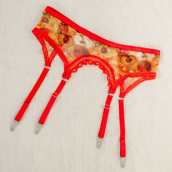 Fruit Punch Printed Adjustable Garter Belt - Uye Surana