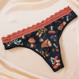 Mystical Mushrooms Printed Thong - Uye Surana