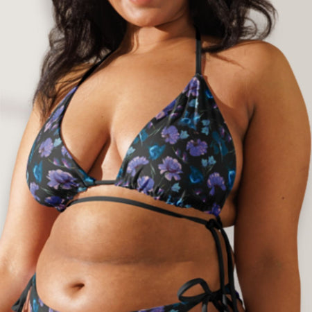 Electric Blooms String Bikini Top