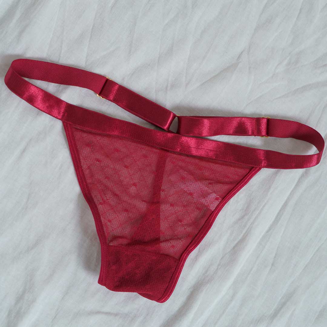 Wine Hearts of Venus G-String