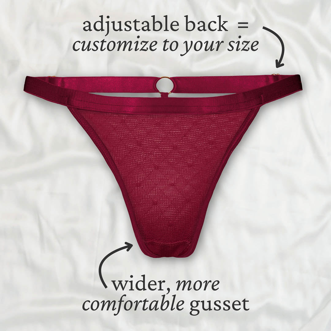 Wine Hearts of Venus G-String