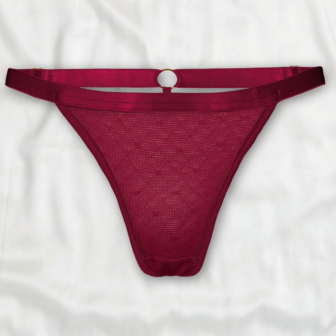 Wine Hearts of Venus G-String