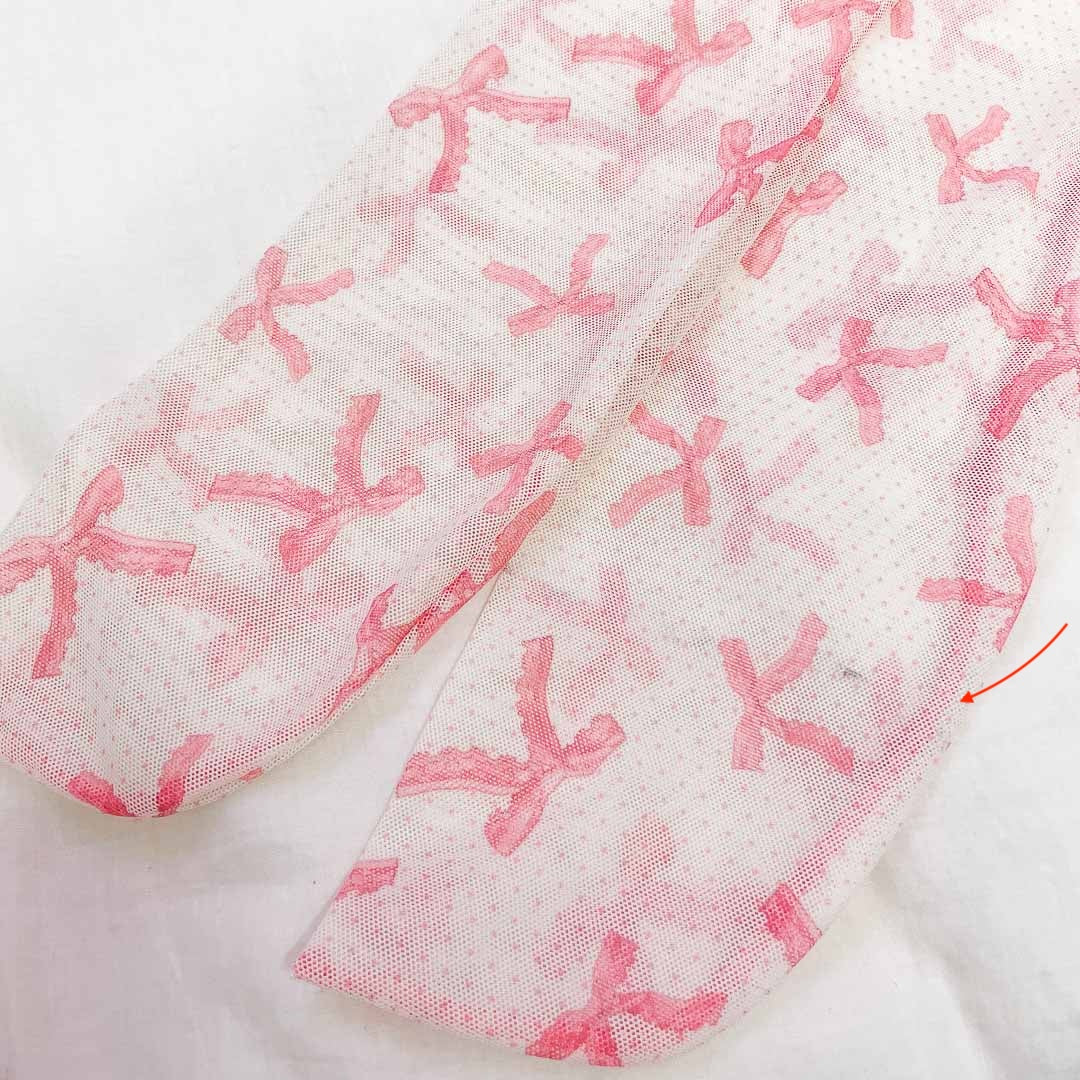 Pink Coquette Bows Stay Up Stockings - 2X/3X *Sample Quality - Uye Surana