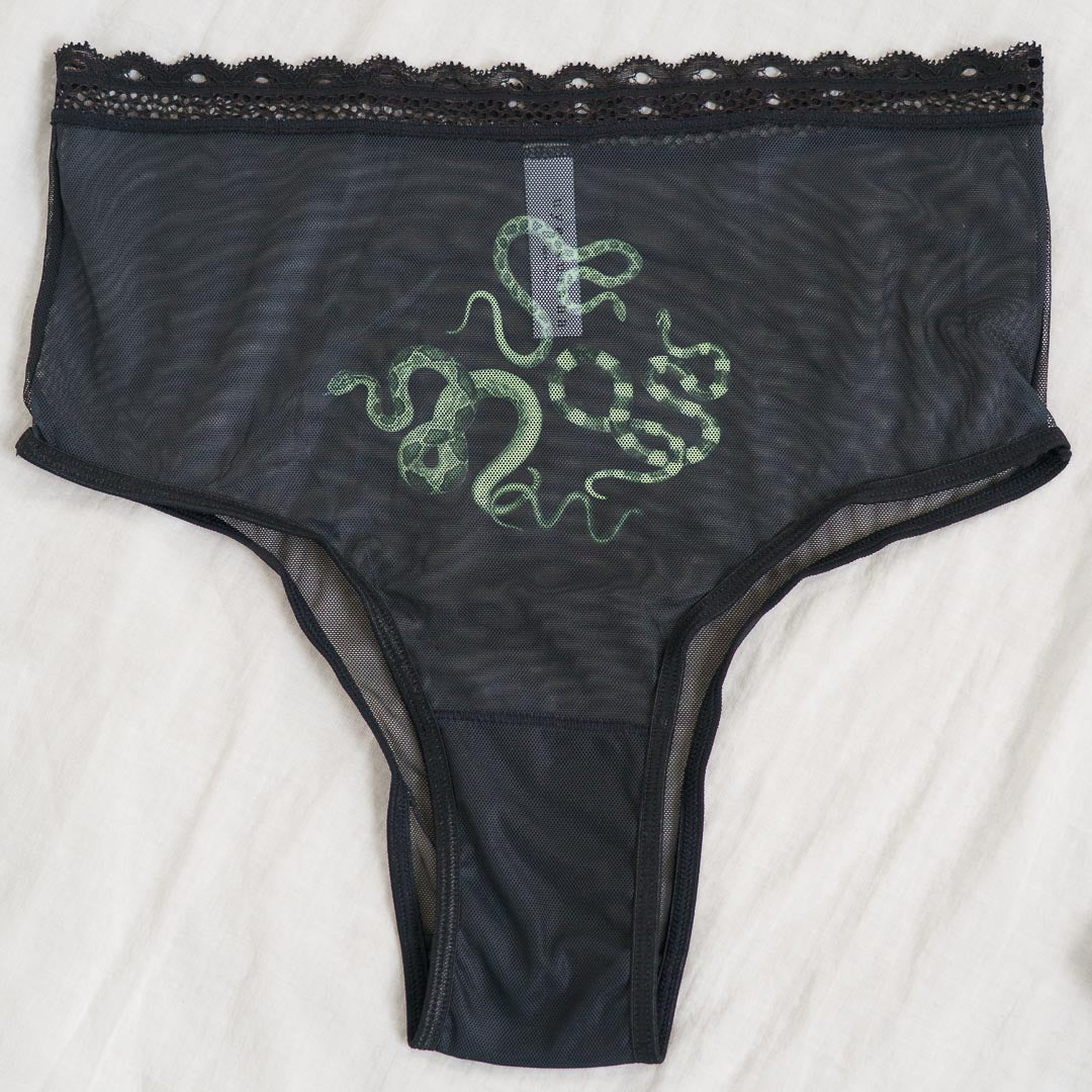 Obsidian Jade Snakes High Waist Undies