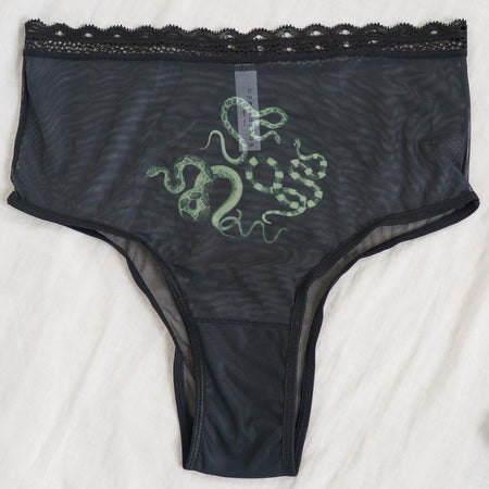 Obsidian Jade Snakes High Waist Undies