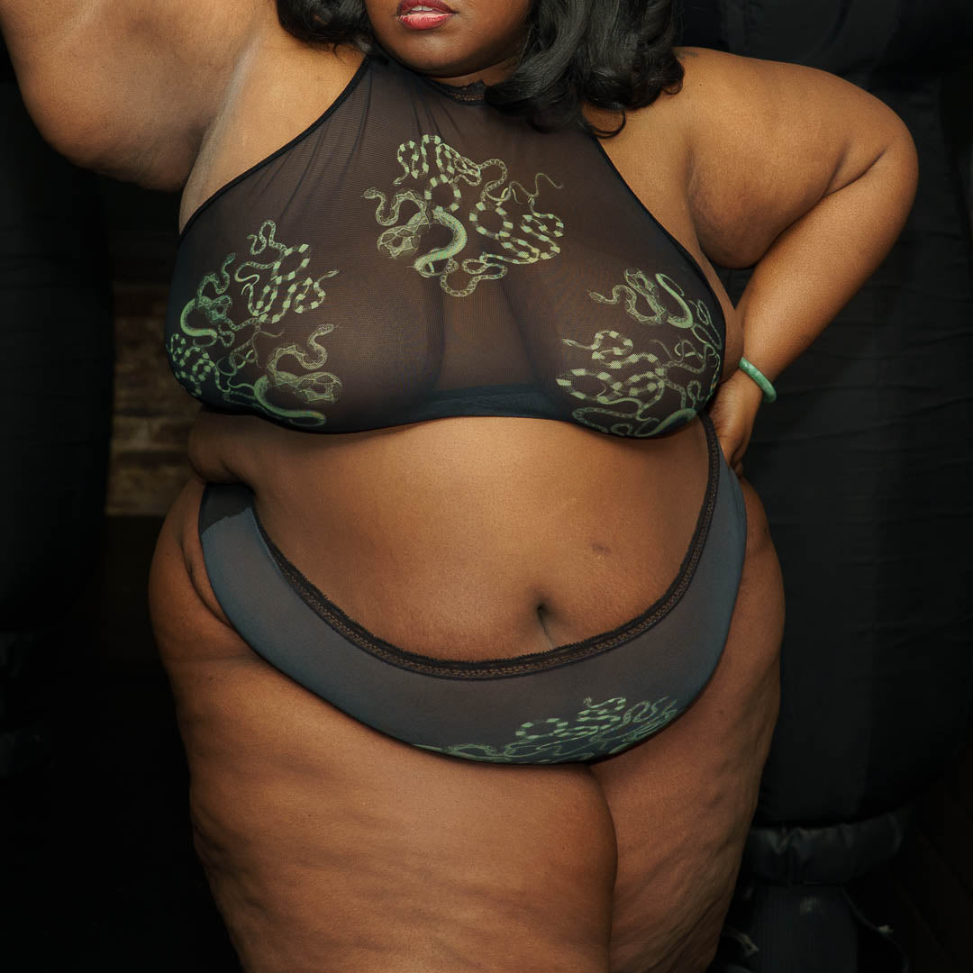 Obsidian Jade Snakes High Neck Cami