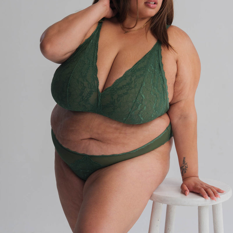 Lacey Everyday Wireless Bra in Forest - Uye Surana