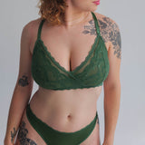 Lacey Racerback Bralette in Forest - Uye Surana