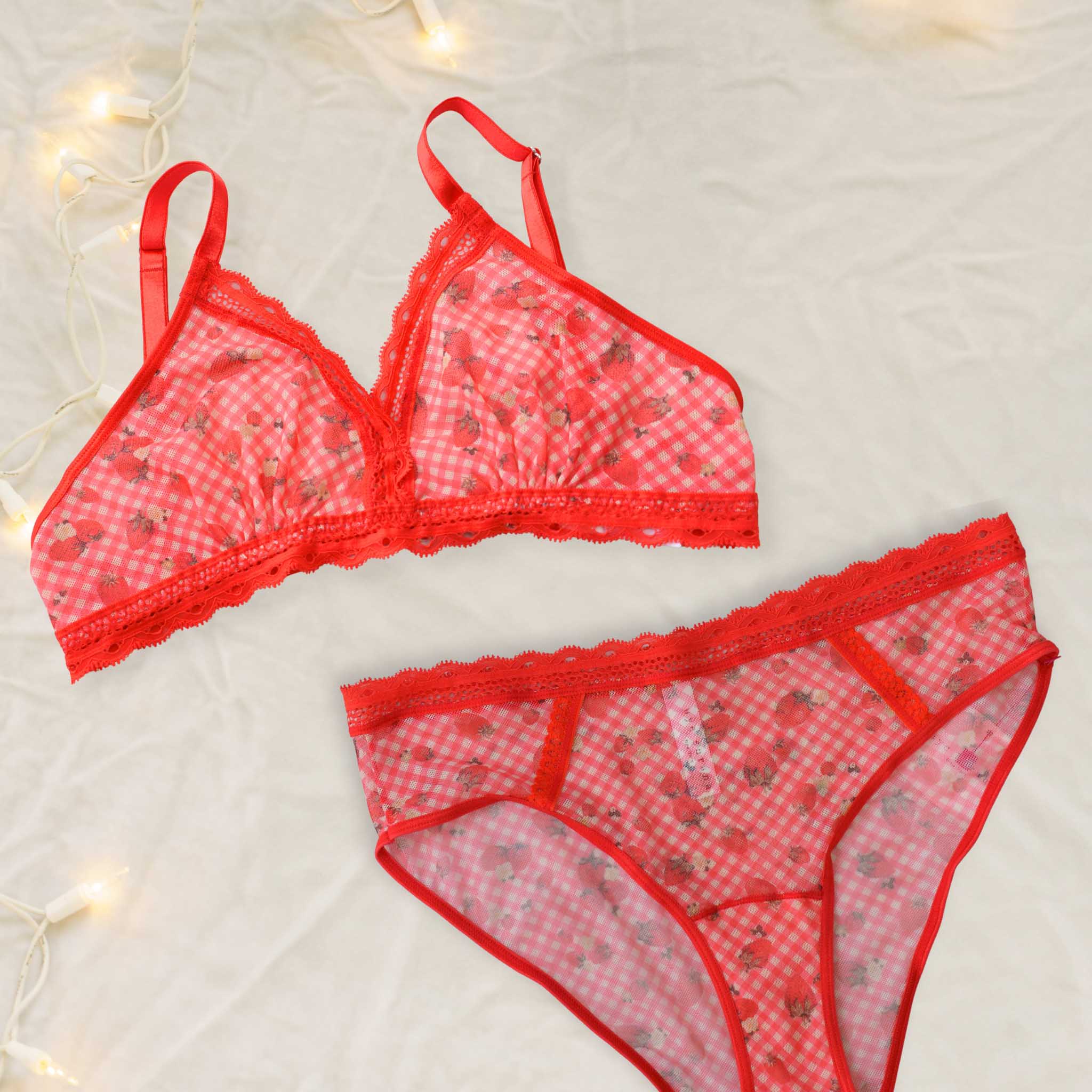 Berry Cute Strawberry Jam Lingerie Set