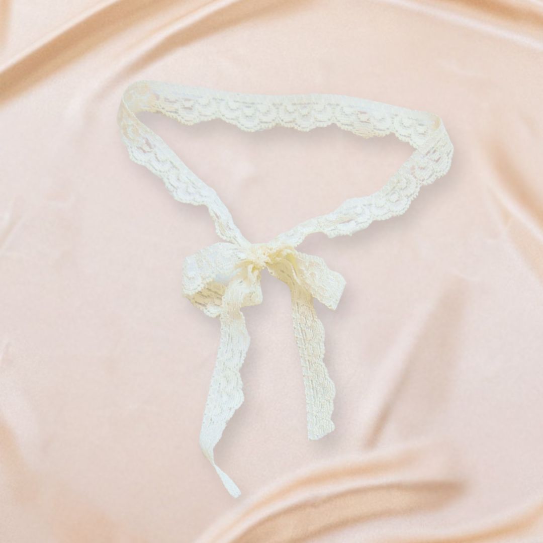 Pearl Lacey Tie Choker