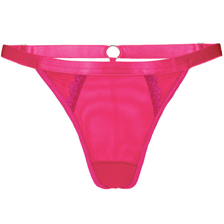 Hot Pink Sheerly Mesh G-String